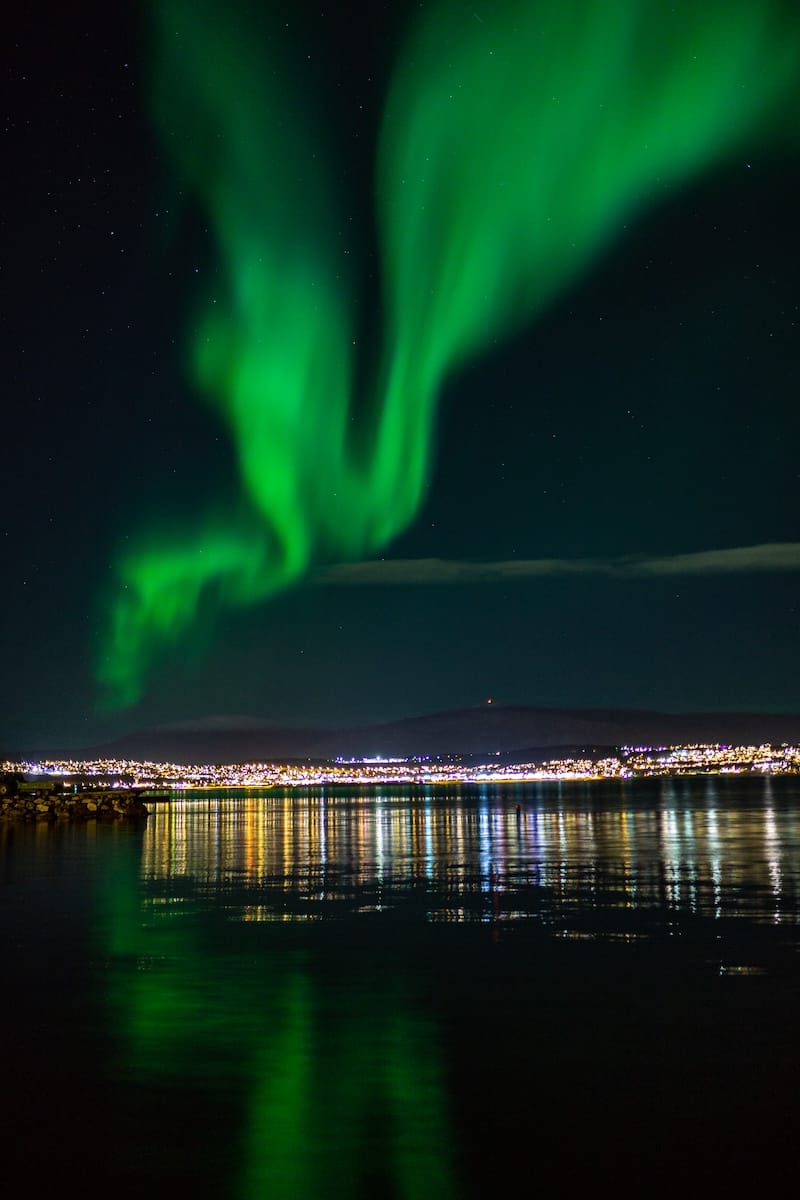 Northern lights in Tromsø in October