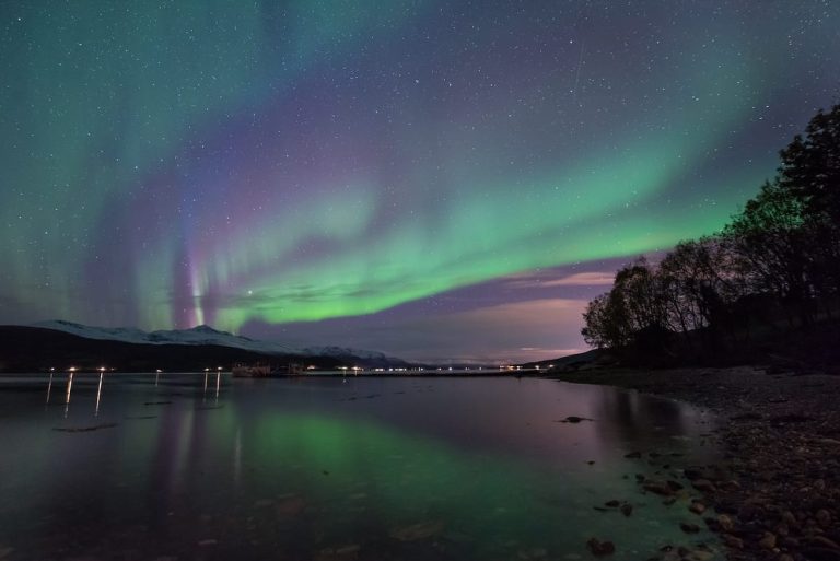 Northern lights outside of Tromsø