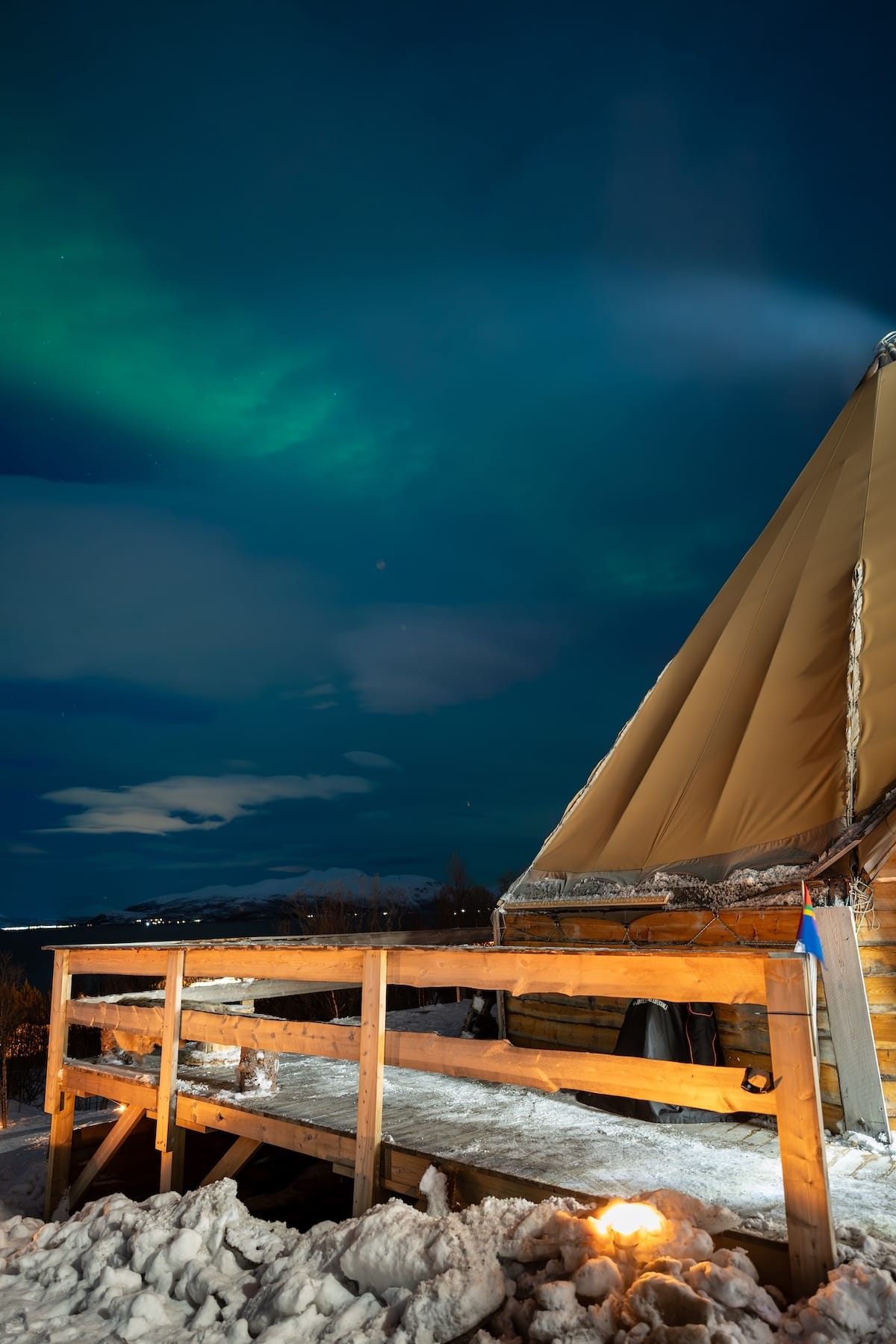 Seeing the northern lights on a Sami tour