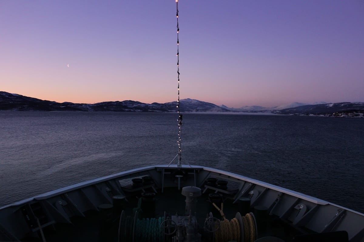 On the Hurtigruten to Tromsø in December