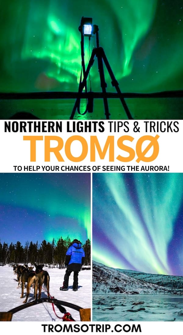 If you're on a mission to see the northern lights in Tromsø, this guide is for you! Here are my expert tips and tricks for witnessing the Tromsø aurora (photos tips and more). Tromsø northern lights | Aurora in Tromsø | Northern lights tours in Tromsø | Tromsø tours | What to do in Tromsø | Northern lights in Norway | Northern Norway aurora | Northern lights tips | Aurora tips | How to photograph the northern lights