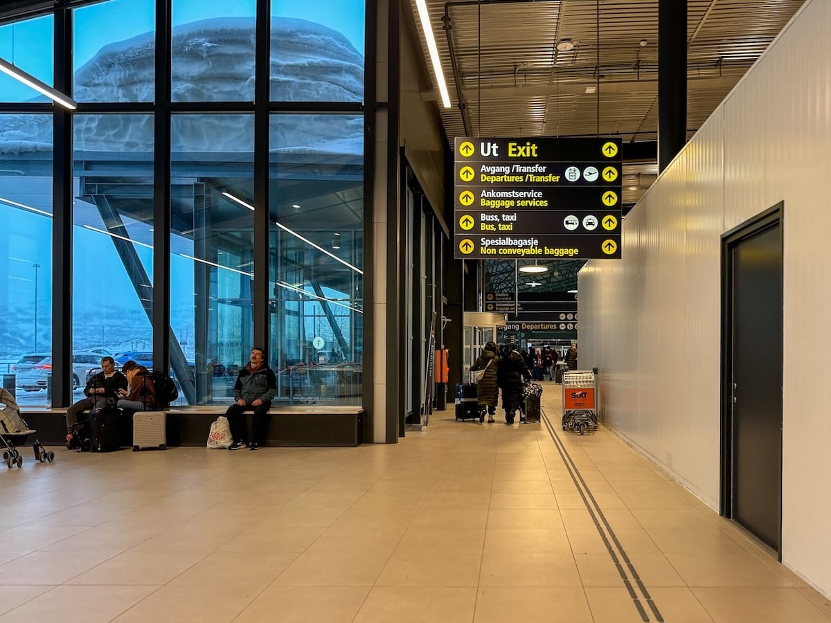 Inside the Tromsø Airport