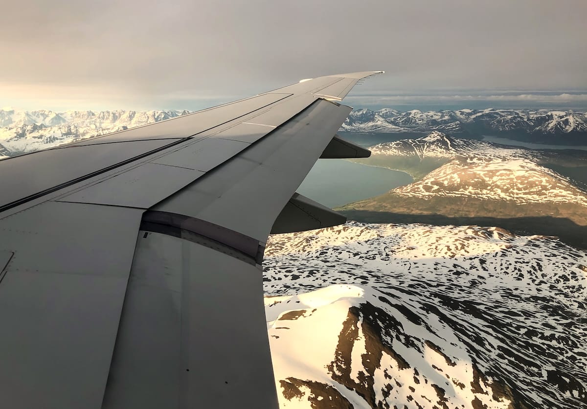 Flying into Tromsø in June