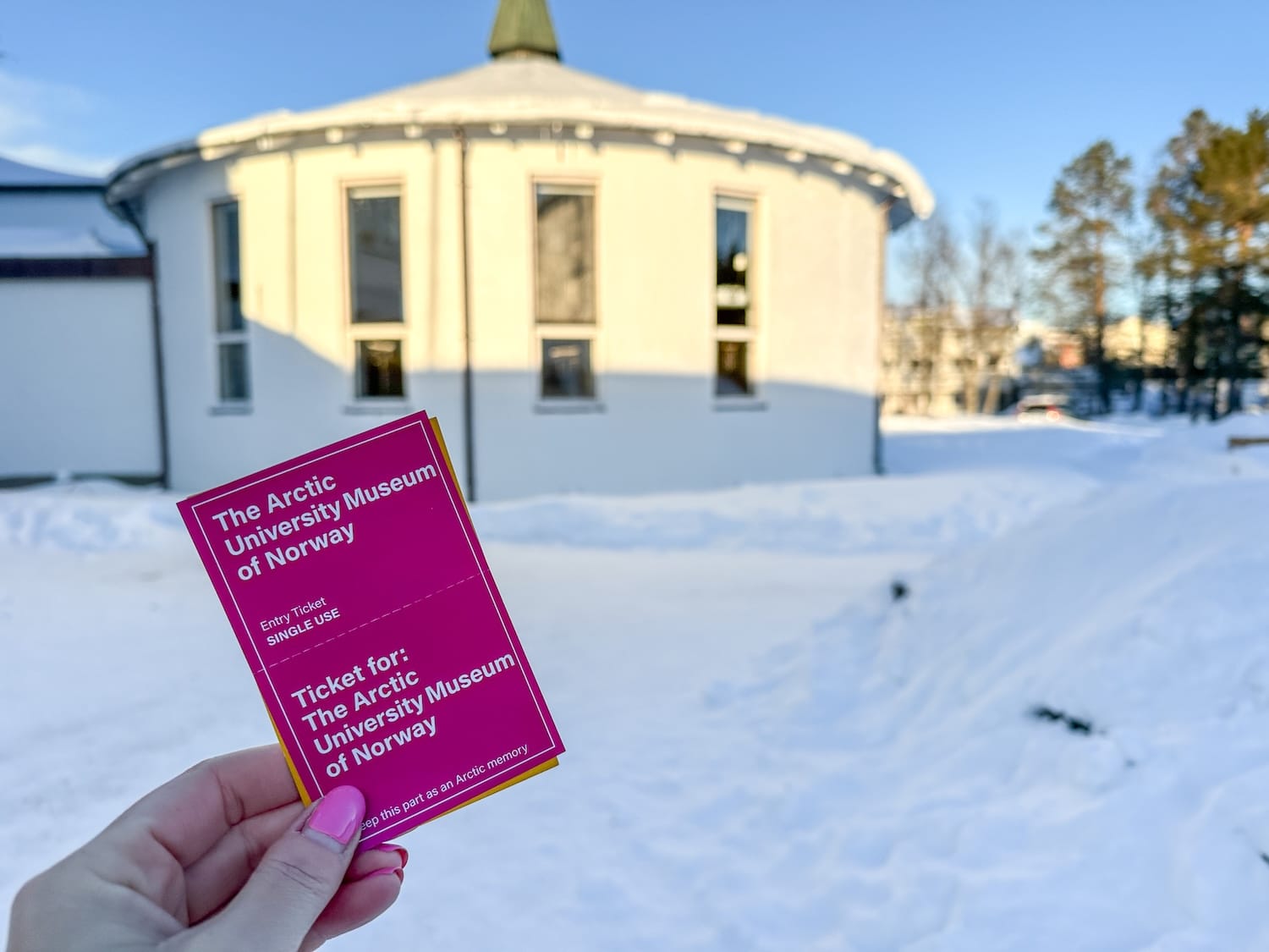 Using my Tromsø Pass at the museum.