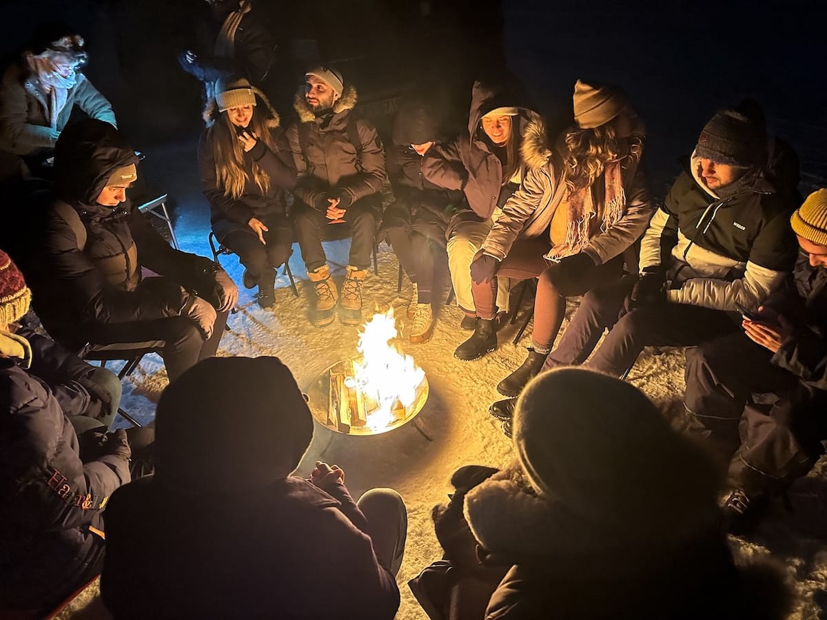 Group on a northern lights (we had bad weather that night, sadly)