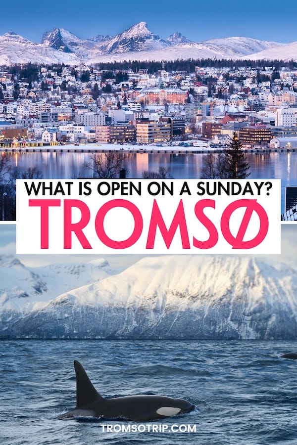 Visiting Tromsø on a Sunday and are unsure of what will be open and if it will impact your trip? This is a guide to Sunday in Tromsø - answering everything! | Tromsø Sunday guide | Tromsø in winter | What to expect when visiting Tromsø | Tromsø on Sundays | Sundays in Tromsø | Tromsø travel tips | Tromsø winter tips | Visit Tromsø | Norway on Sundays | Sundays in Norway