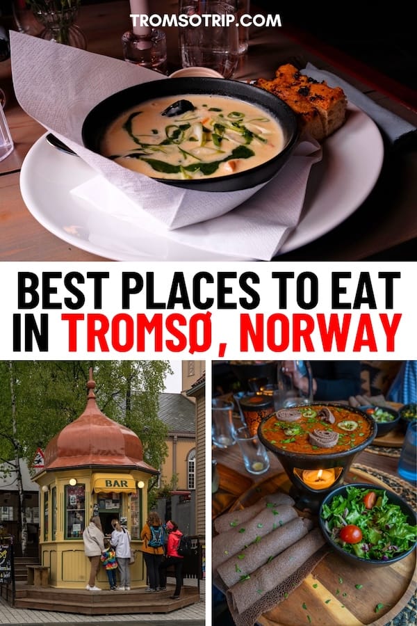 Are you looking for the best restaurants in Tromsø, Norway? I have eaten my way through the city several times and this guide covers where to eat in Tromsø. | Places to eat in Tromsø | Tromsø restaurants | Tromsø cafes | Seafood in Tromsø | Tromsø itinerary | Things to do in Tromsø | Lunch in Tromsø | Dinner in Tromsø | Tromsø gastronomic scene | Tromsø food | Food in Tromsø | Where to eat in Tromsø, Norway | Budget food in Tromsø, Norway