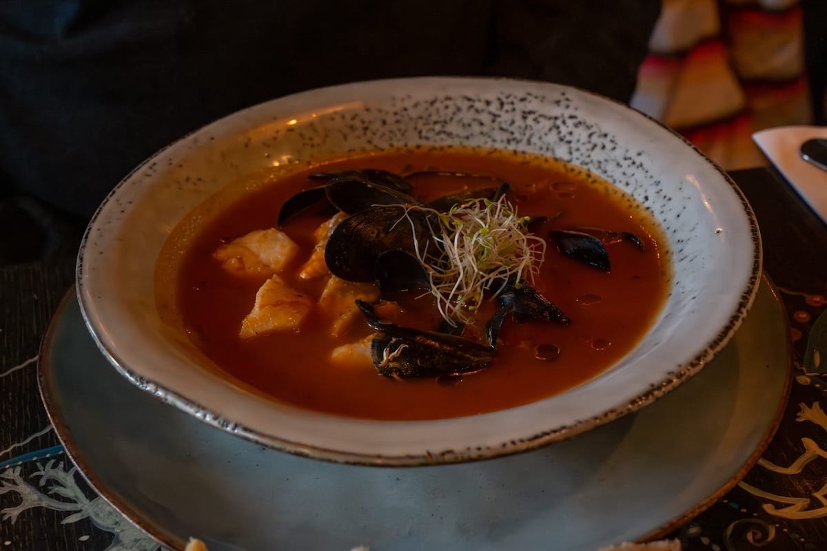 Seafood soup at Art Café Bistro
