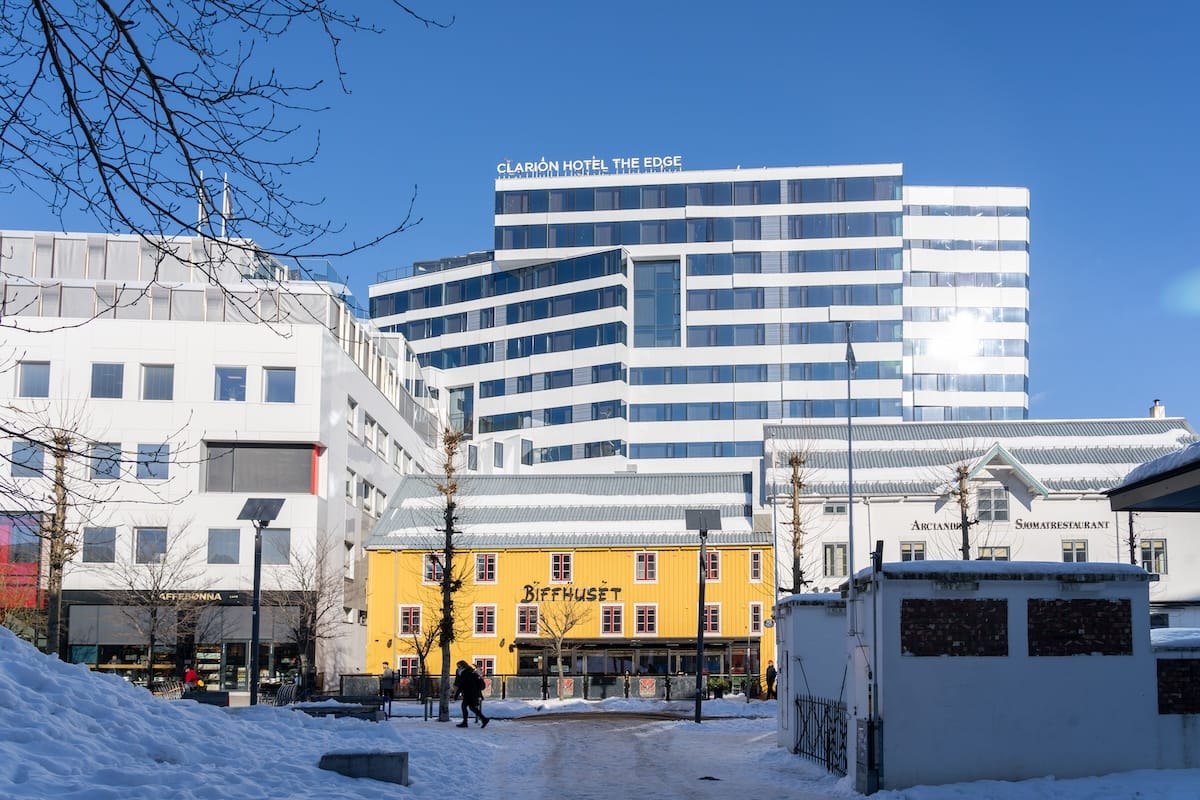 You can see Clarion Hotel The Edge in the backdrop!