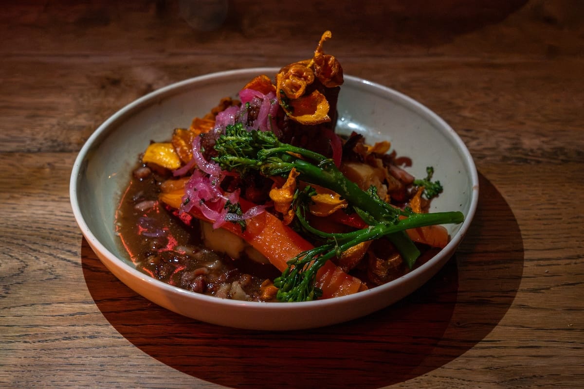 a colorful plate of food at a restaurant in norway