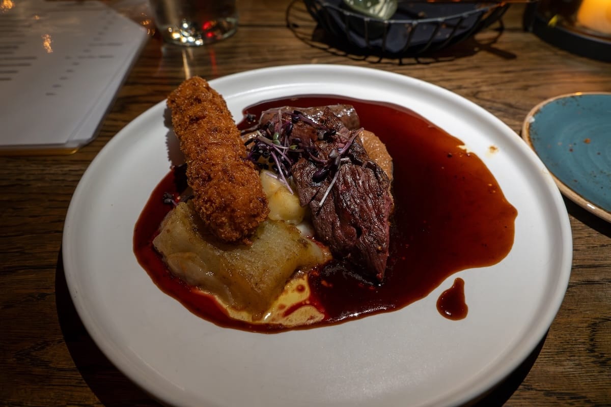 Dinner at Maskinverkstedet in winter