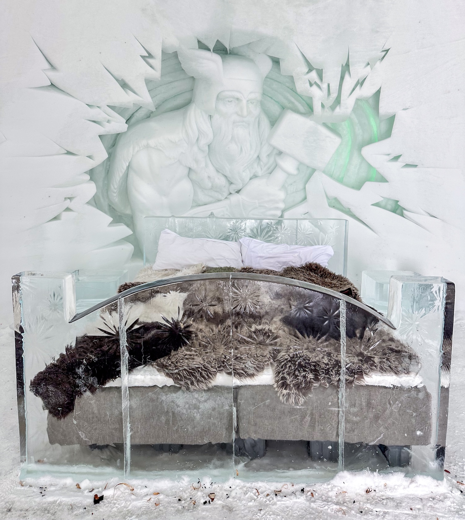 The single hotel room (can't use) at the Tromsø Ice Domes presently
