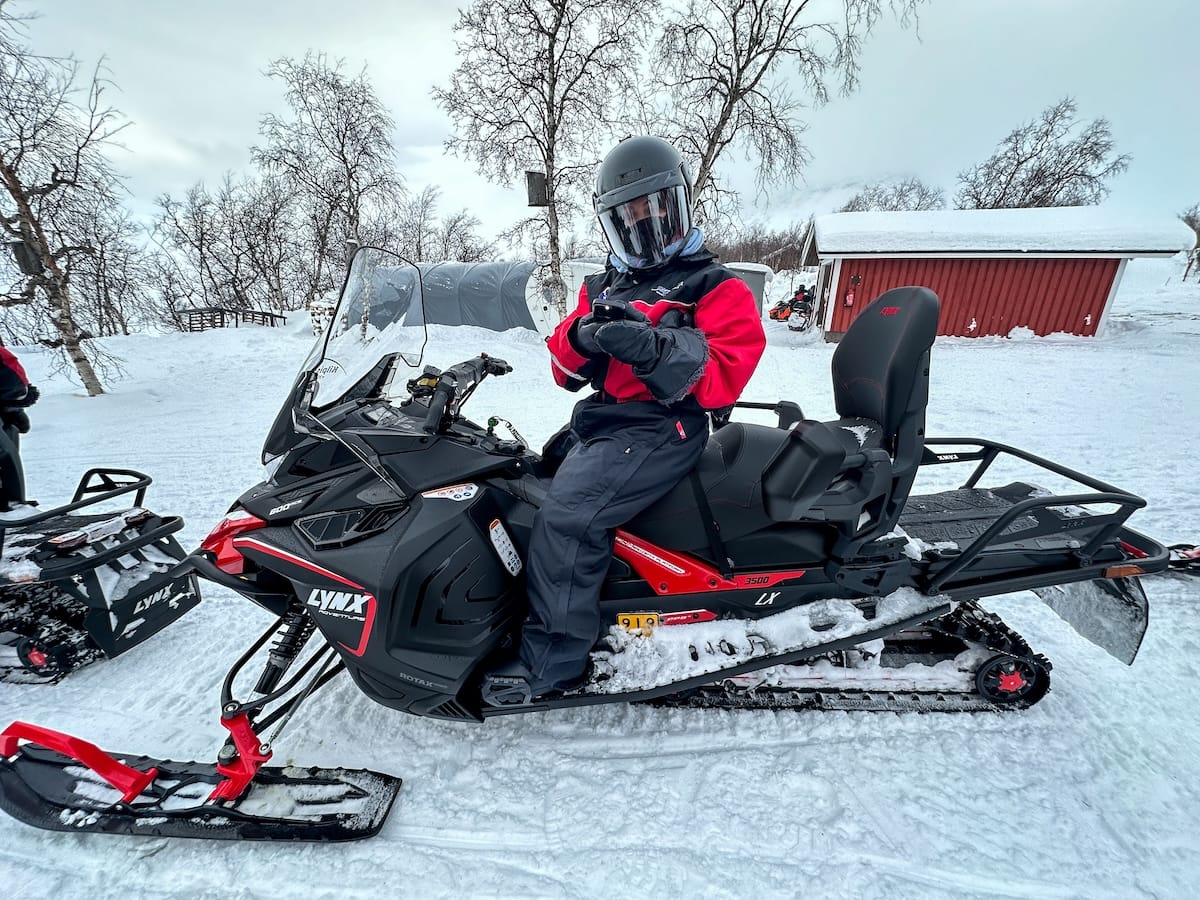 On a snowmobiling tour from Tromsø