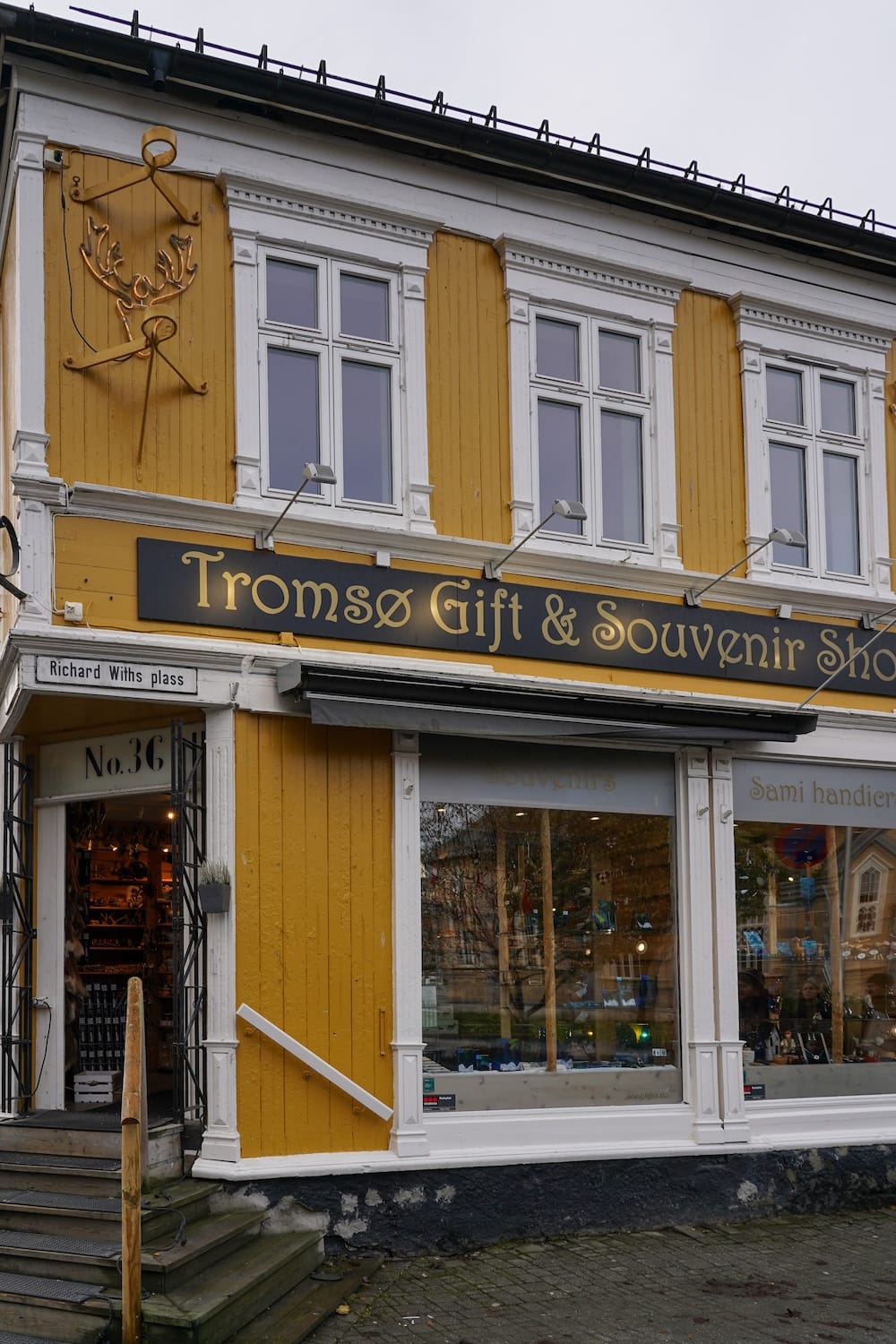 a yellow building in Tromso