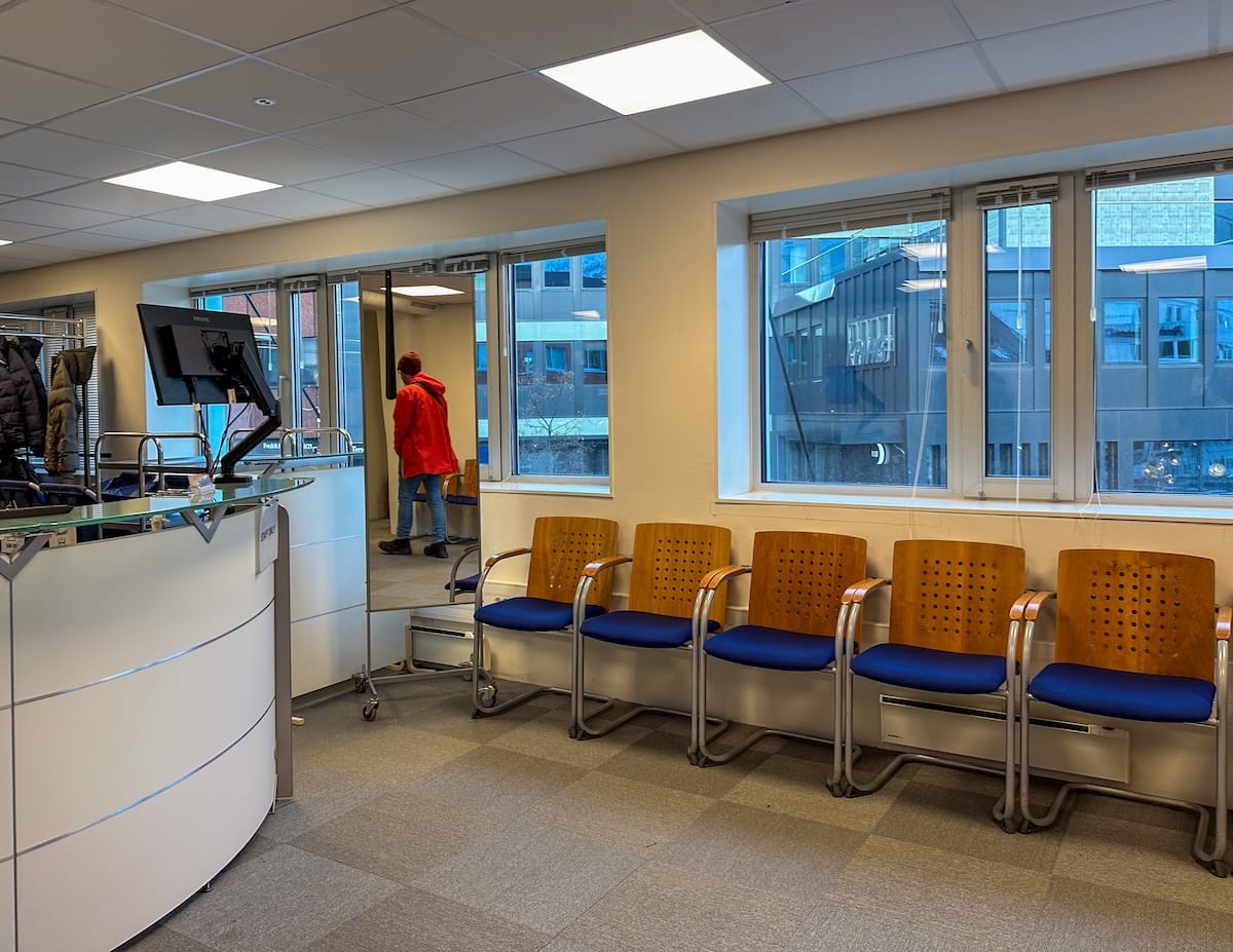 Touring the rental pickup area at Tromsø Outdoor