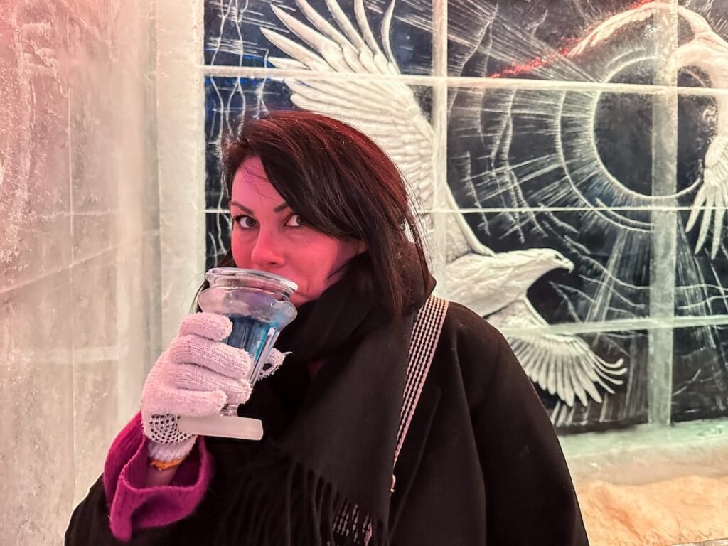 Megan at the Magic Ice Bar